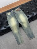 Gucci 26SS Fashion Logo Printed Slimming Straight leg Jeans Water Washed Versatile Jeans