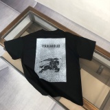 Burberry Classic War Horse Logo Printed Short Sleeve Unisex Casual Loose T-shirt
