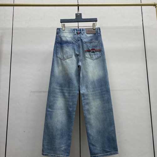 Gucci 26SS Classic Simple Versatile Casual Wash Straight leg Jeans