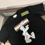 Gucci Fashion Rabbit Logo Printed Short Sleeve Unisex Casual Versatile T-shirt