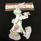 Gucci Fashion Rabbit Logo Printed Short Sleeve Unisex Casual Versatile T-shirt