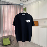 Dior Classic Logo Printed Simple Short Sleeve Couple Casual Loose T-shirt