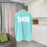 Dior Classic Logo Printed Simple Short Sleeve Couple Casual Loose T-shirt