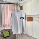 Dior Classic Logo Printed Simple Short Sleeve Couple Casual Loose T-shirt