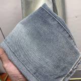 Louis Vuitton 26ss New Fashion Versatile Embroidered Logo Washed Slim Fit Small Straight leg Jeans