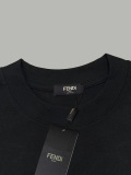 Fendi Fashion Hand drawn Logo Printed T-shirt Couple Casual Versatile Short Sleeve