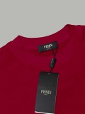 Fendi Fashion Hand drawn Logo Printed T-shirt Couple Casual Versatile Short Sleeve
