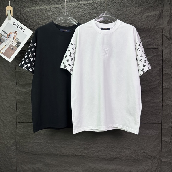 Louis Vuitton 26SS Fashion Embroidered Logo T-shirt Unisex Casual Versatile Short Sleeve