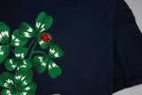 Dior Fashion Flower Bee Logo Printed T-shirt Couple Casual Versatile Short Sleeve