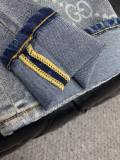 Gucci Fashion Full GG Printed Casual Washed Straight leg Jeans
