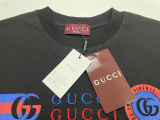 Gucci Classic Embroidered Logo T-shirt Couple Casual Versatile Short Sleeve