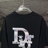 Dior 26SS Fashion Heavy Industry Embroidered Logo T-shirt Unisex Casual Versatile Short Sleeve