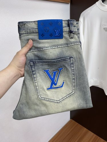 Louis Vuitton 26ss New Fashion Washed Slim Fit Small Straight leg Jeans