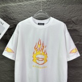 Balenciaga 26SS Fashion Flame Logo Printed T-shirt Couple Casual Versatile Short Sleeve