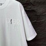 Dior 26SS Fashion Foam Melted Logo Printed T-shirt Unisex Casual Versatile Short Sleeve