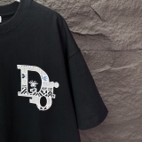 Dior 26SS Fashion Heavy Industry Embroidered Logo T-shirt Unisex Casual Versatile Short Sleeve