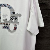 Dior 26SS Fashion Heavy Industry Embroidered Logo T-shirt Unisex Casual Versatile Short Sleeve