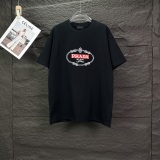Prada Classic Embroidered Logo T-Shirt Couple Casual Versatile Short Sleeve