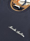 Moncler Embroidered Logo Fake Two Short Sleeves Leisure Exercise Fashion T-shirt