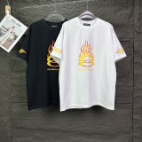 Balenciaga 26SS Fashion Flame Logo Printed T-shirt Couple Casual Versatile Short Sleeve