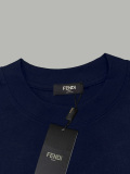 Fendi Fashion Hand drawn Logo Printed T-shirt Couple Casual Versatile Short Sleeve