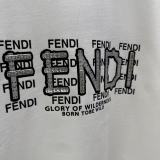 Fendi 26SS Fashion Logo Printed T-shirt Unisex Casual Versatile Short Sleeve