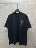 Chrome Hearts 26SS Fashion Heavy Industry Patch T-shirt Unisex Casual Versatile Short Sleeve