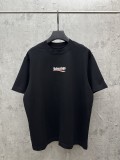 Balenciaga 26SS Fashion Embroidery Logo UV Color Change T-shirt Unisex Casual Versatile Short Sleeve