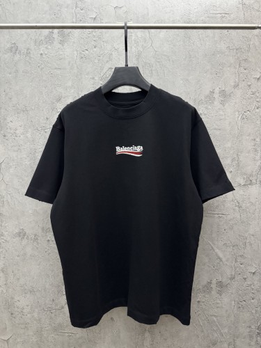 Balenciaga 26SS Fashion Embroidery Logo UV Color Change T-shirt Unisex Casual Versatile Short Sleeve