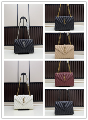 Yves Saint Laurent Classic Retro Flip Chain Shoulder Bag Size: 24 x 17 x 5 CM