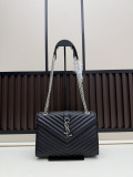 Yves Saint Laurent Classic Retro Flip Chain Shoulder Bag Size: 24 x 17 x 5 CM