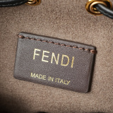 Fendi Mini Classic FF Handheld Bucket Bag Crossbody Bag Size: 12 x 18 x 10 CM