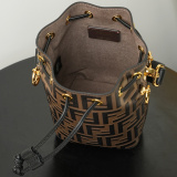 Fendi Mini Classic FF Handheld Bucket Bag Crossbody Bag Size: 12 x 18 x 10 CM