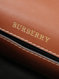 Burberry Fashion Retro Checkered Leather Slant Backpack Handbag Size: 18 x 8 x 12 CM