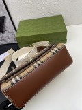 Burberry Classic Versatile Checkered Cross Bag Handbag Size: 25 x 8.5 x 18 CM