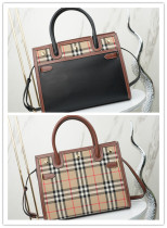 Burberry Classic Retro Pattern Rivet Handbag Crossbody Bag Size: 32 x 15 x 25 CM Burberry Classic Retro Pattern Rivet Handbag Crossbody Bag Size: 32 x 15 x 25 CM