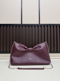 Dior Fashion Sheepskin Bow Chain Crossbody Bag