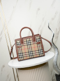 Burberry Fashion Retro Pattern Rivet Handbag Crossbody Bag Size: 26 x 13.5 x 20 CM