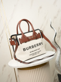 Burberry Fashion Versatile Riveted Leather Tote Bag Diagonal Backpack Size: 35 x 14.5 x 27.5 CM