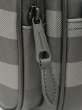 Burberry Fashion Versatile Carbon Grey Grid Single Shoulder Bag Crossbody Bag Size: 22.5 x 6 x 16 CM