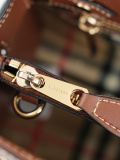 Burberry Fashion Retro Pattern Rivet Handbag Crossbody Bag Size: 26 x 13.5 x 20 CM