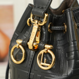 Fendi Mini Classic FF Handheld Bucket Bag Crossbody Bag Size: 12 x 18 x 10 CM