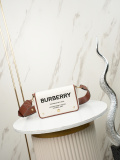 Burberry Fashion Retro Checkered Leather Slant Backpack Handbag Size: 18 x 8 x 12 CM