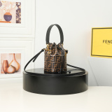 Fendi Mini Classic FF Handheld Bucket Bag Crossbody Bag Size: 12 x 18 x 10 CM
