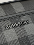 Burberry Fashion Versatile Carbon Grey Grid Single Shoulder Bag Crossbody Bag Size: 25 x 5 x 18 CM
