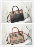 Burberry Fashion Retro Pattern Rivet Handbag Crossbody Bag Size: 26 x 13.5 x 20 CM