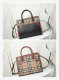 Burberry Fashion Retro Pattern Rivet Handbag Crossbody Bag Size: 26 x 13.5 x 20 CM
