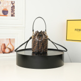 Fendi Mini Classic FF Handheld Bucket Bag Crossbody Bag Size: 12 x 18 x 10 CM
