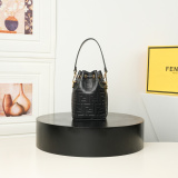 Fendi Mini Classic FF Handheld Bucket Bag Crossbody Bag Size: 12 x 18 x 10 CM
