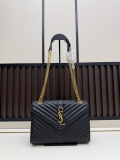 Yves Saint Laurent Classic Retro Flip Chain Shoulder Bag Size: 24 x 17 x 5 CM